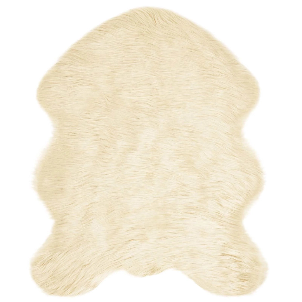 Tappeto in finta TAFALLA | Tappeto del soggiorno Crema 50 x 80 cm Poliestere