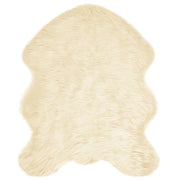 Tappeto in finta TAFALLA | Tappeto del soggiorno Crema 50 x 80 cm Poliestere