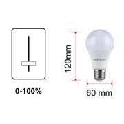 2 PZ Lampade LED E27 Dimmerabili Triac 12W 220V Bianco Freddo 6500K 1050lm