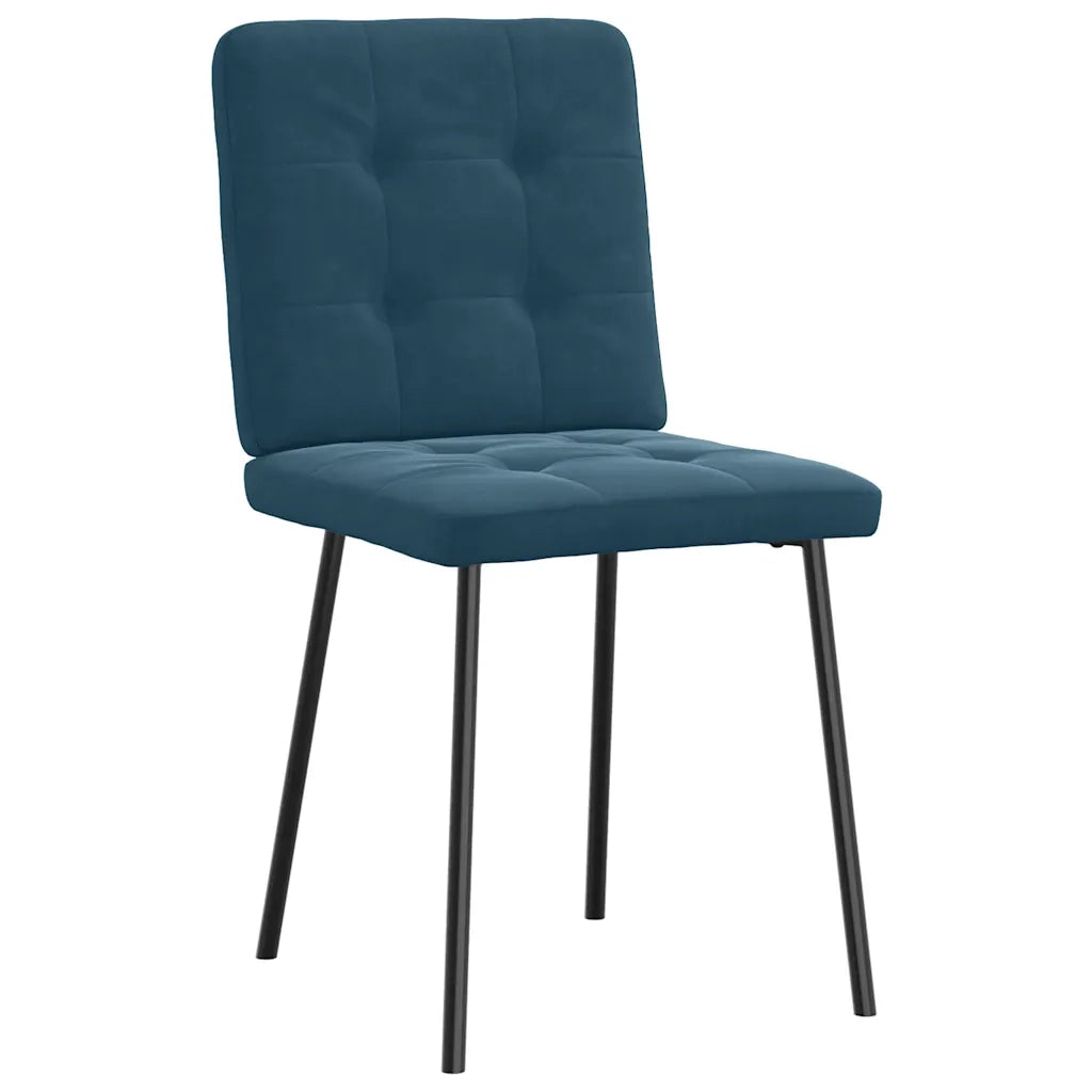 Sedie da Pranzo 6 pz Blu in Velluto 3315437
