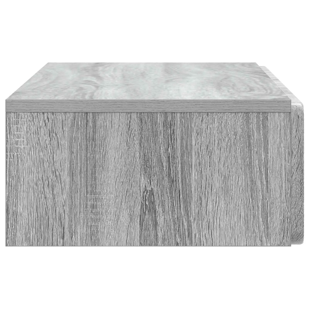 Tavolino da Parete Laterale Grigio Sonoma 87,5 x 34,5 x 17 cm 898331