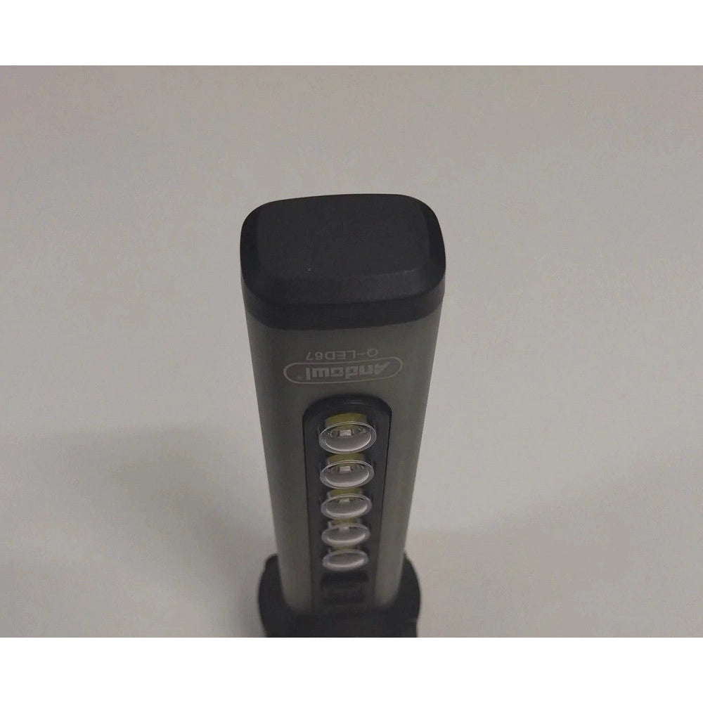 Trade Shop - Torcia Usb Led Ricaricabile 5w+5 Cob Light Campeggio Ciclismo Escursioni Q-led67 -