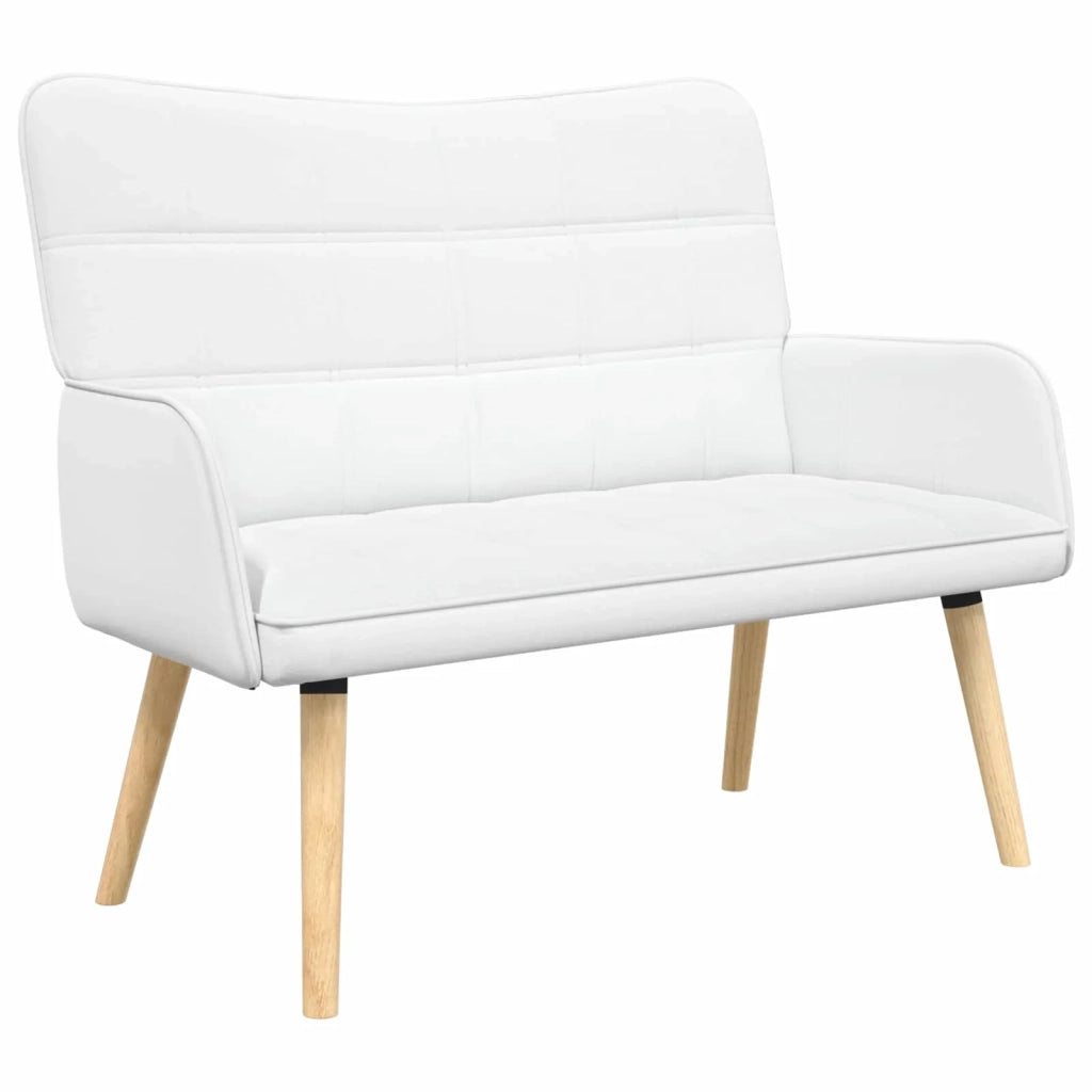 Sofa a Due Posti Bianco 115 x 61 x 87 cm Tessuto 42028900