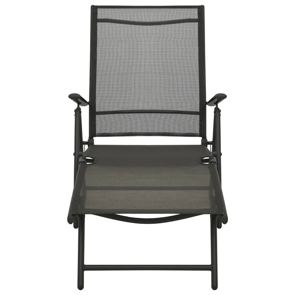 Set Divani da Giardino 3 pz in Textilene e Alluminio Nero 312198