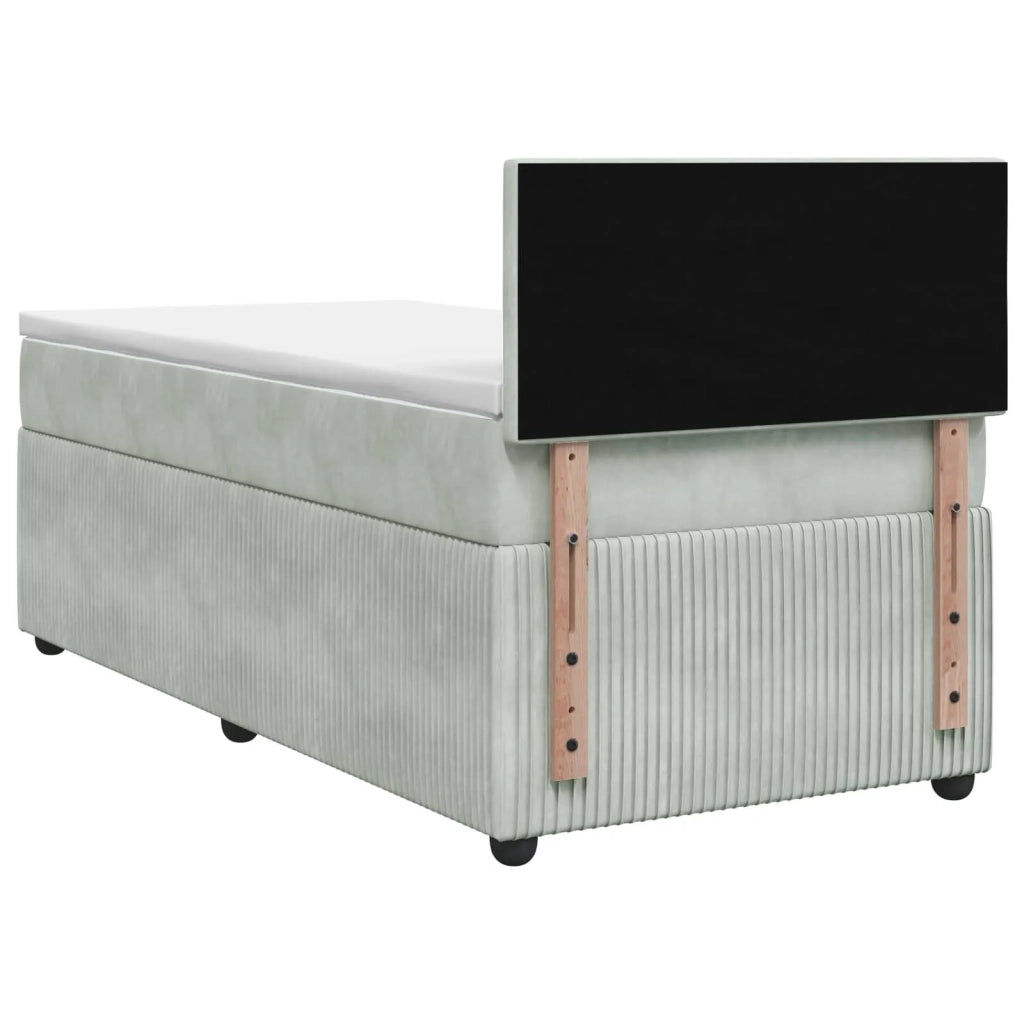 Letto box spring con materasso Grigio Chiaro 80 x 200 cm 3451559