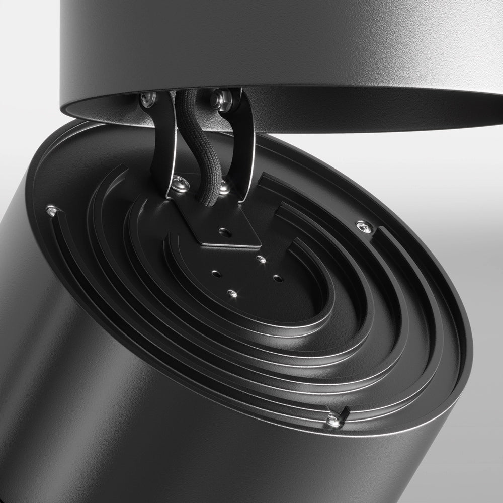 Plafoniera LED Maytoni Yin nera 10cm 15W 3000K dimm.