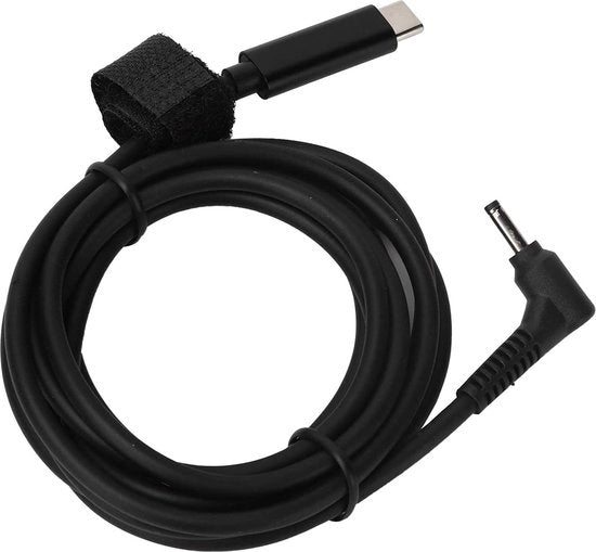 Adattatore USB C maschile a Haakse DC 3.0x1.1mm per cavi di ricarica - 1.47m 65W 3A PD Power Supply - Nero