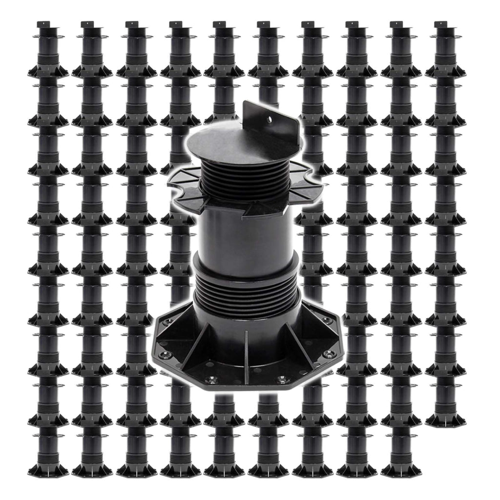 Set 90 supporti per pavimenti galleggianti Altezza regolabile 140-210mm Max 2700 kg Piedini per decking