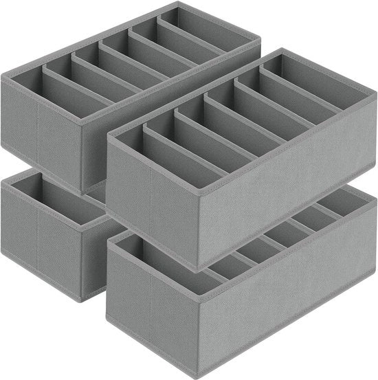 Set di organizzatore per la stanza da letto - organizzatore per intimo e calze - grigio scuro 30 x 15 x 9 cm