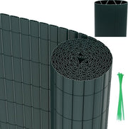 Schermo per Giardino in PVC 1x4m - Protezione per Balcone - Visibilità - per Esterno Giardino Balcone - Colore Verde 2 pezzi