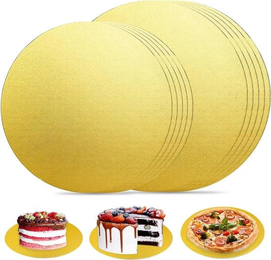 Tavola di servizio in lamina - fondo per torte - scala per torte - 10 pezzi - adatto per torte - 2 mm di spessore