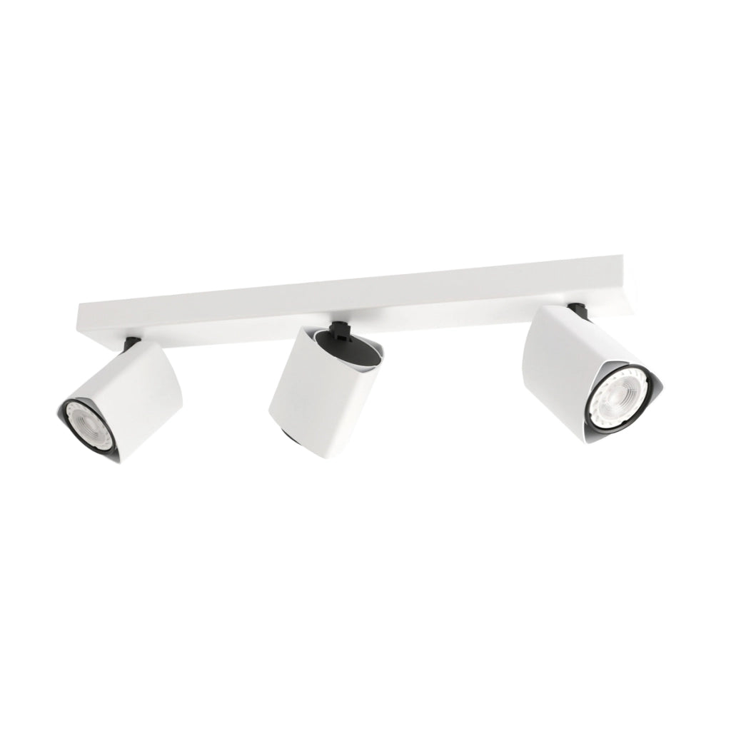 Faretto soffitto 3 orientabili bianco/nero GU10 Italux
