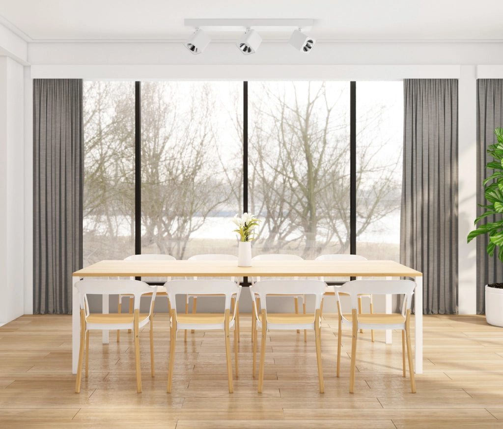 Faretto soffitto triplo moderno bianco orientabile LED 15W