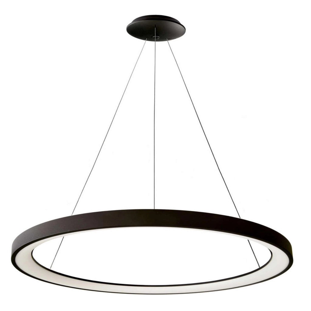 MEROPE 800 lampadario pendente LED 60W CCT dimmerabile lampada sospensione circolare 78cm luci cucina ristorante pizzeria ufficio 230V NERO