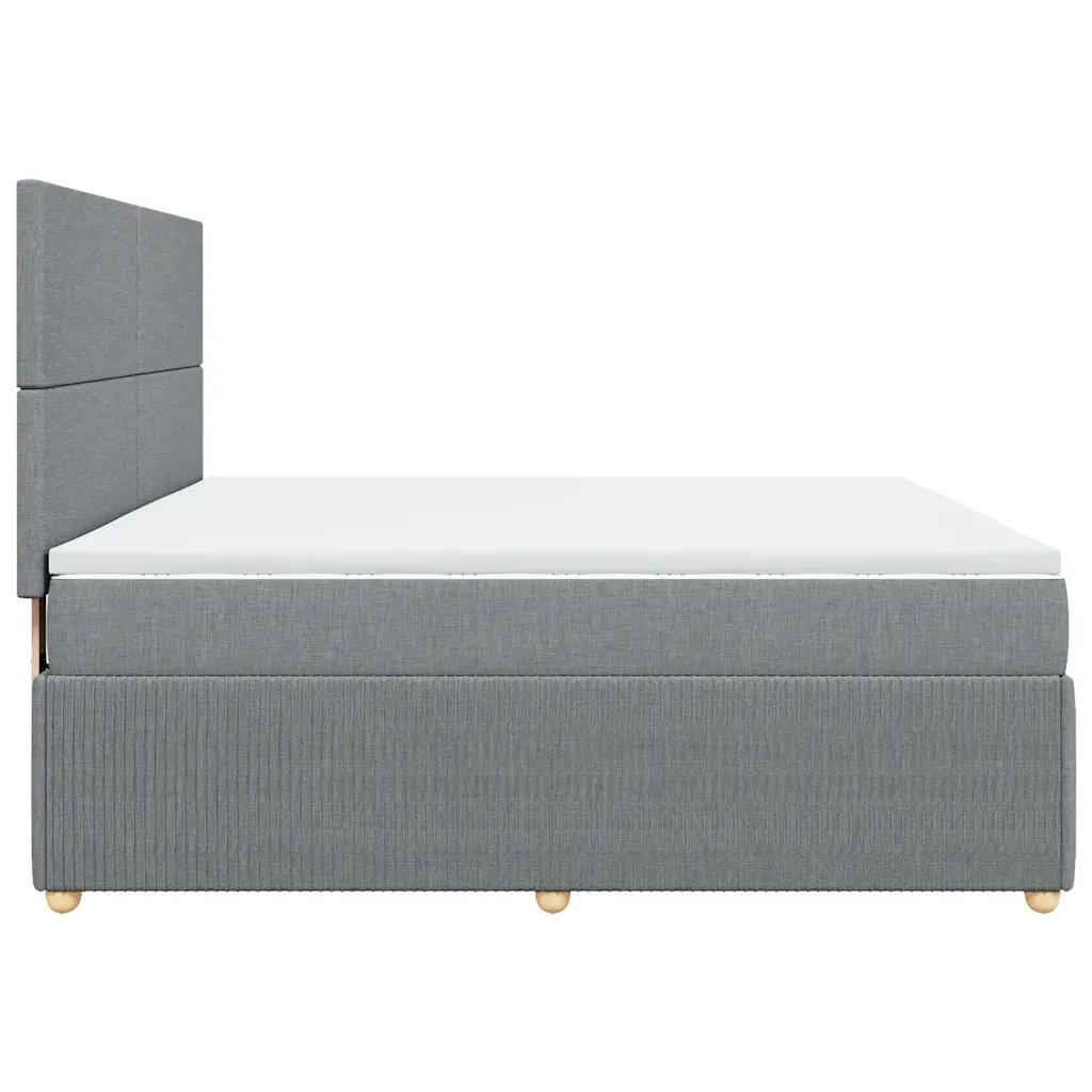 Giroletto a Molle con Materasso Grigio Chiaro180x200 cm Tessuto 3294428
