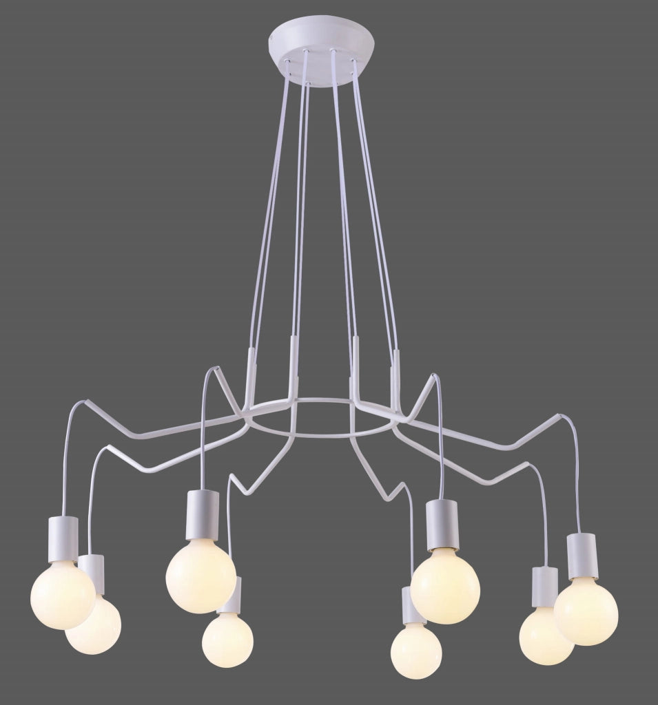 Candellux Basso 38-71040 lampadario bianco 8xE27 loft