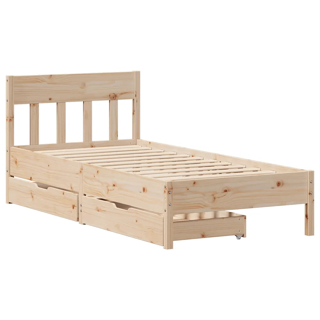 Letto senza Materasso 90x190 cm in Legno Massello di Pino 3301887