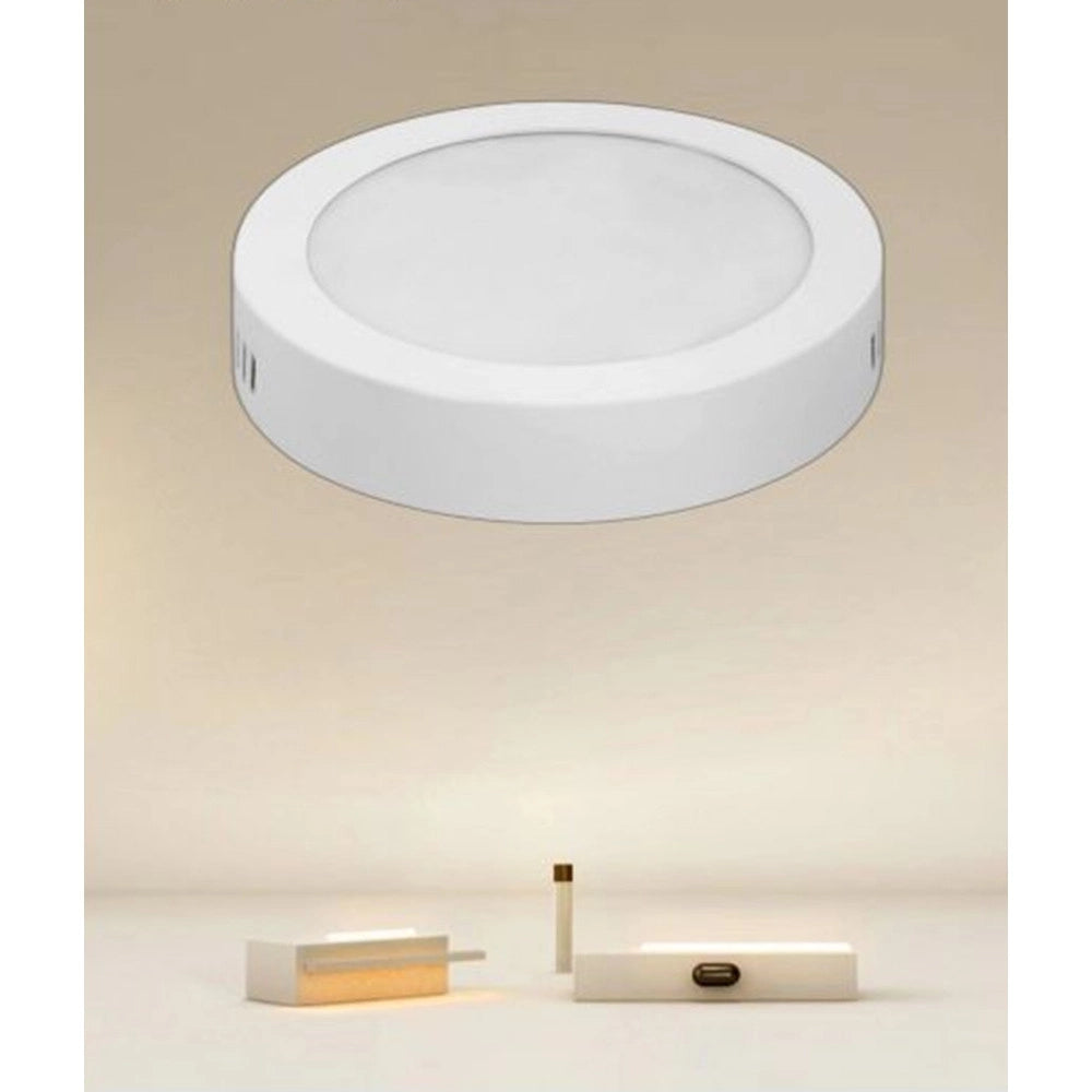 Trade Shop - Plafoniere Led 12w Luce 3000k-6500k Tondo Soffitto Parete Interruttore 1320lm 00137 -