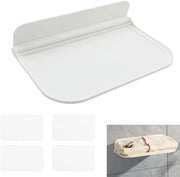 Badplank opvougbile - senza perforazione - comprensivo di pannello adesivo per parete per bagno e camera da letto 30 x 20 cm 1 pezzo
