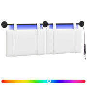 Testiera | Testata sospesa Con luce LED Bianco Tessuto