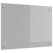 Paraschizzi da cucina moderno resistente al calore installazione rapida 70 x 50 cm vetro temperato grigio chiaro 02_0058439