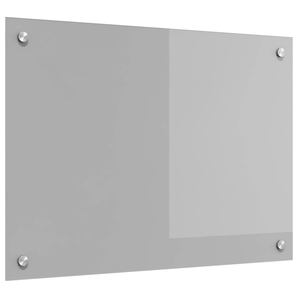 Paraschizzi da cucina moderno resistente al calore installazione rapida 70 x 50 cm vetro temperato grigio chiaro 02_0058439