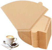 Papier per filtro del caffè 200 pezzi - non sbiancato - contenitore per filtro del caffè - filtro manuale - accessori per caffè - capacità 123 litri - filtri del caffè