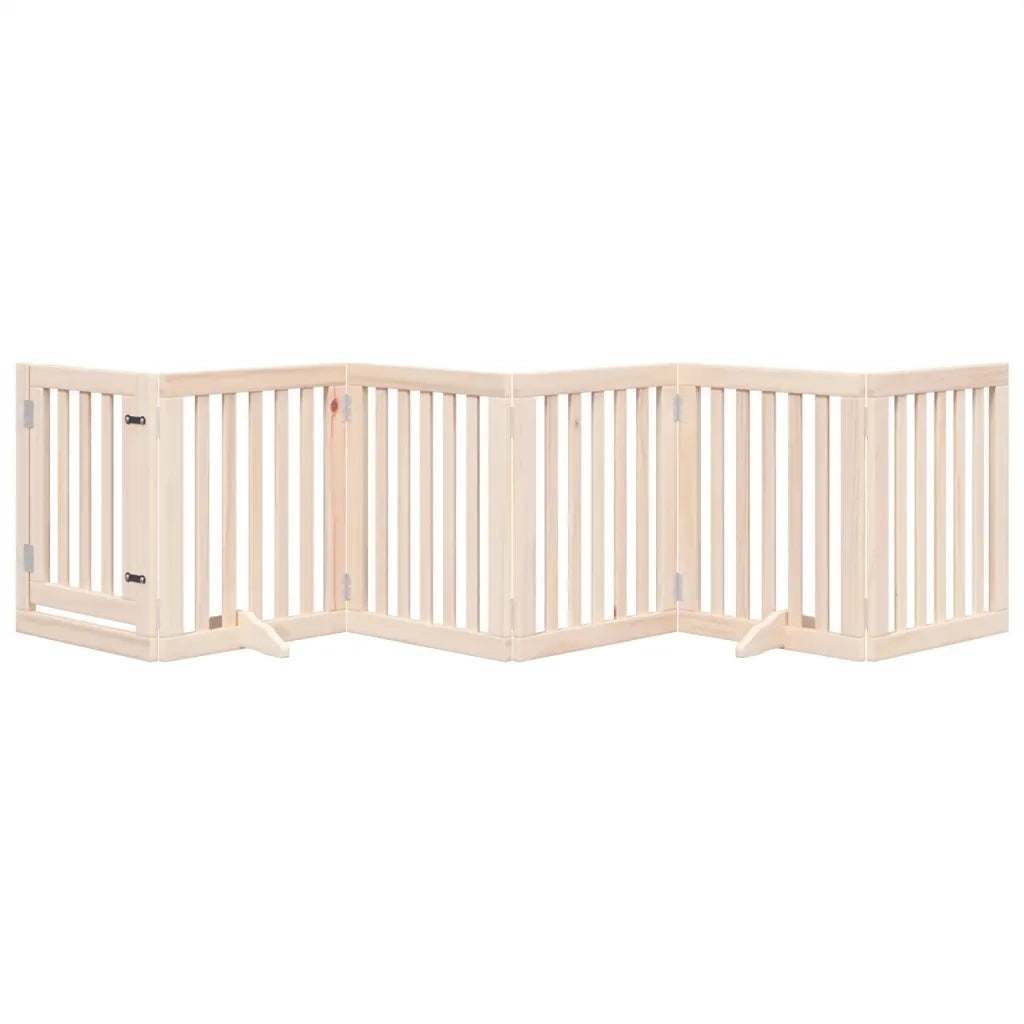 vidaXL Cancello per Cani Pieghevole 6 Pannelli 300 cm Legno di Pioppo