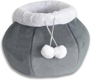 Gatto 2 in 1 - Mand e Letto - Grigio con Base Antiscivolo e Palle soffici - Utilizzabile come Mandata o Letto
