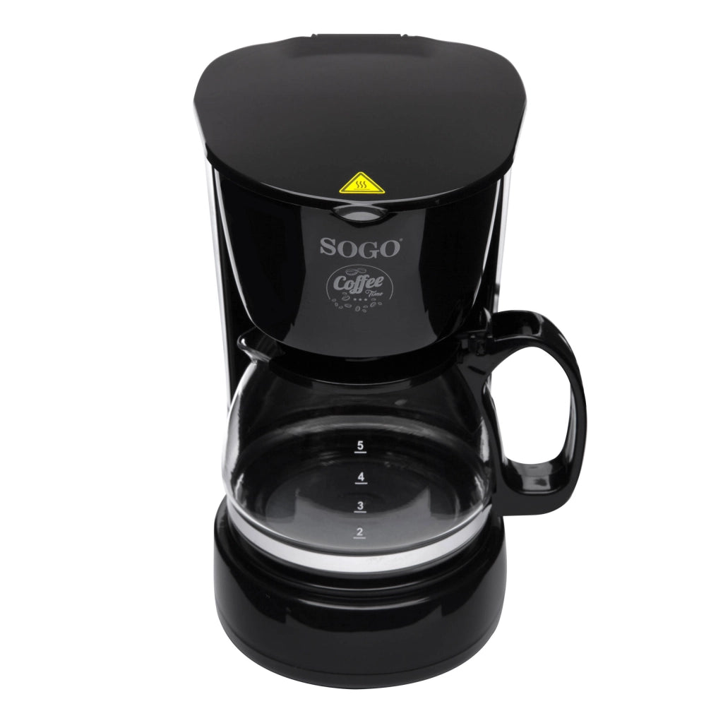 Macchina caffè americano elettrica a goccia, caraffa vetro termoresistente 0,6L, filtro permanente 650W 4 tazze - SOGO
