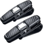 Set da montatura per occhiali da sole per auto, con supporto per biglietti - nero
