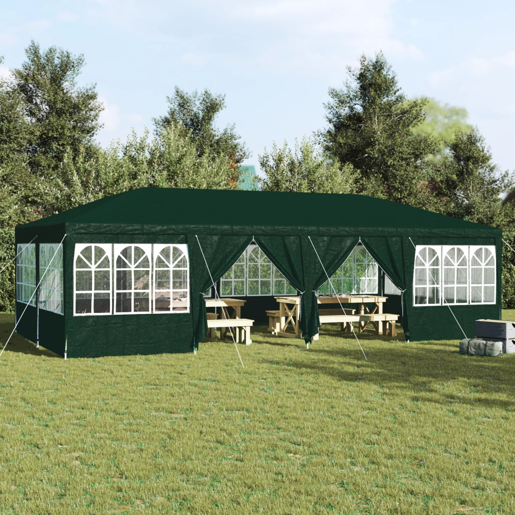 Tenda da Festa con 12 Pareti Verdi 8x4 m PE