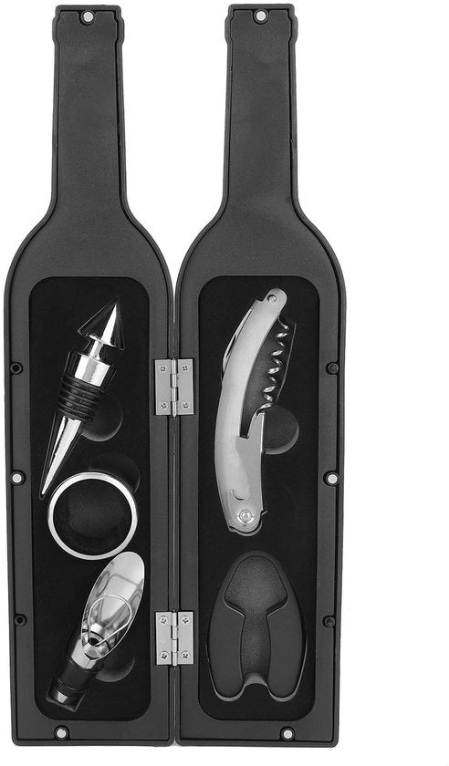 Set di apertura vino 5 pezzi - Apripetini multifunzionali - Sbianchettini - Apri bottiglia - Sfoglia tappi - Sfoglia e versa vino - Ideale regalo per gli amanti del vino - Accessori per la degustazione del vino
