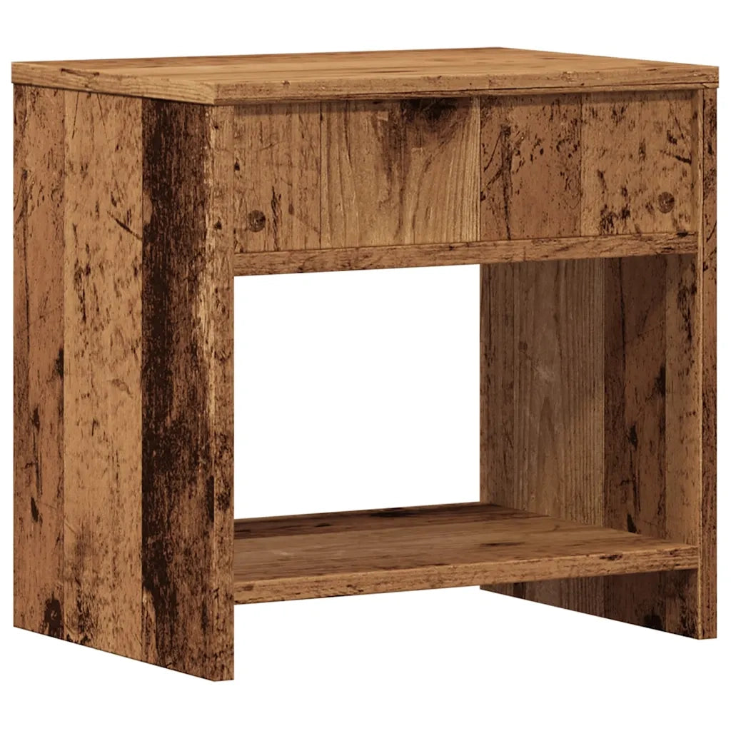 Set di 2 Comodini | Armadio da Notte | Mobiletto da notte Legno Antico 40x30x40 cm in Legno Multistrato