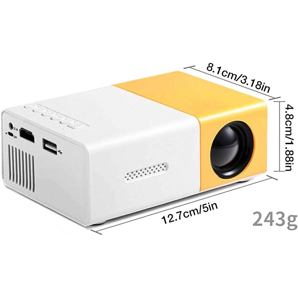 Trade Shop - Mini Proiettore Portatile 1080p Telefono Smart Home Uso Esterno Usb Laptop Ios -