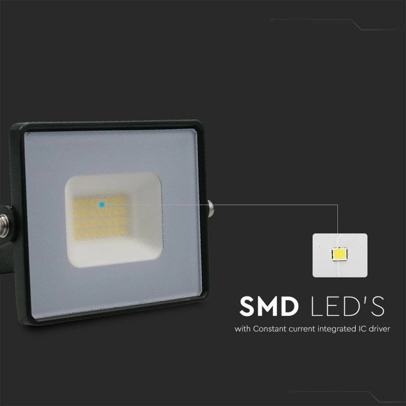 Faro Led Flood Light 20W 1620lm IP65 Slim 121X114X26mm Carcassa Nera Luce 6500K SKU-215948