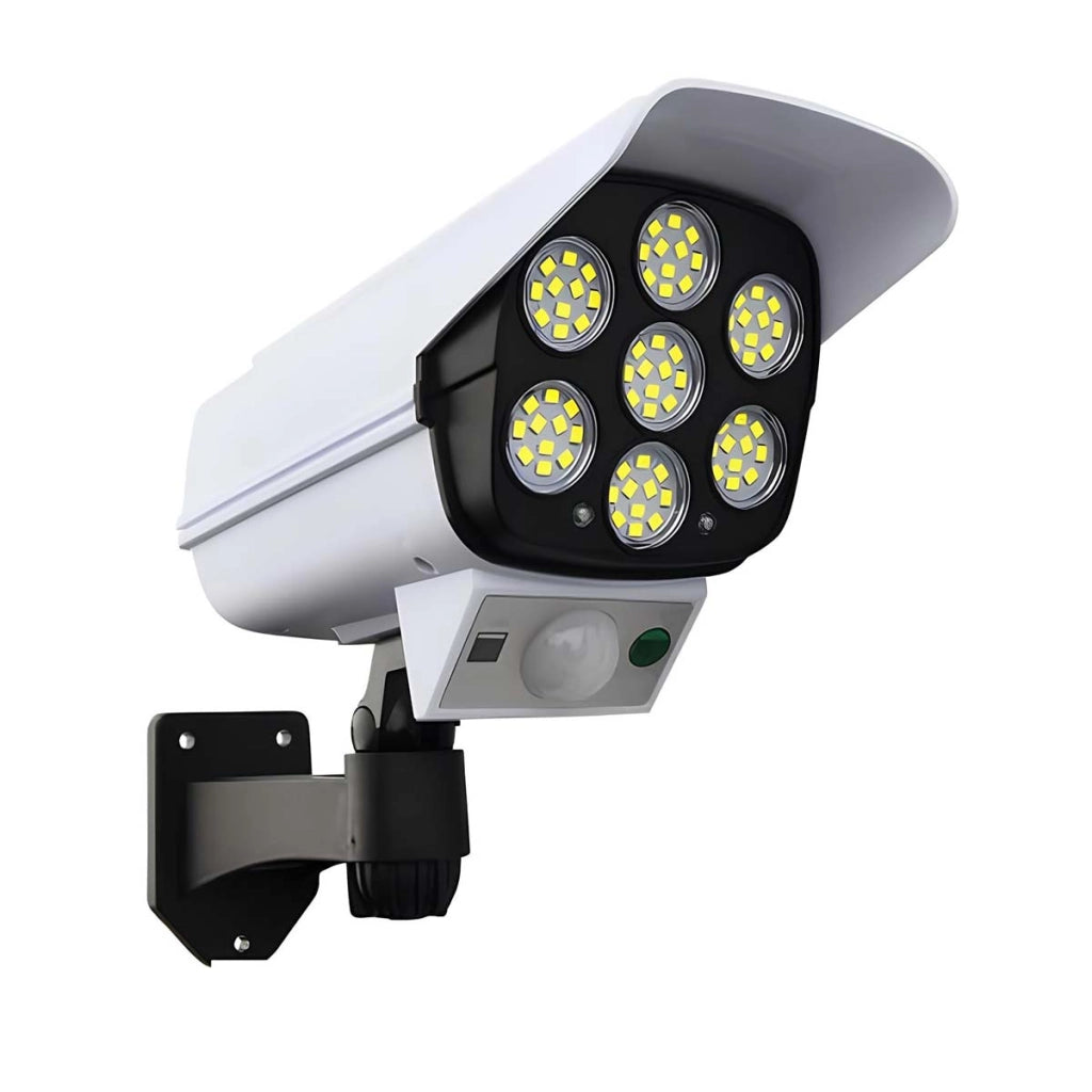 Illuminazione solare a 77 LED 360° per giardino e vialetto con sensore di movimento Bianco / Nero Avizar