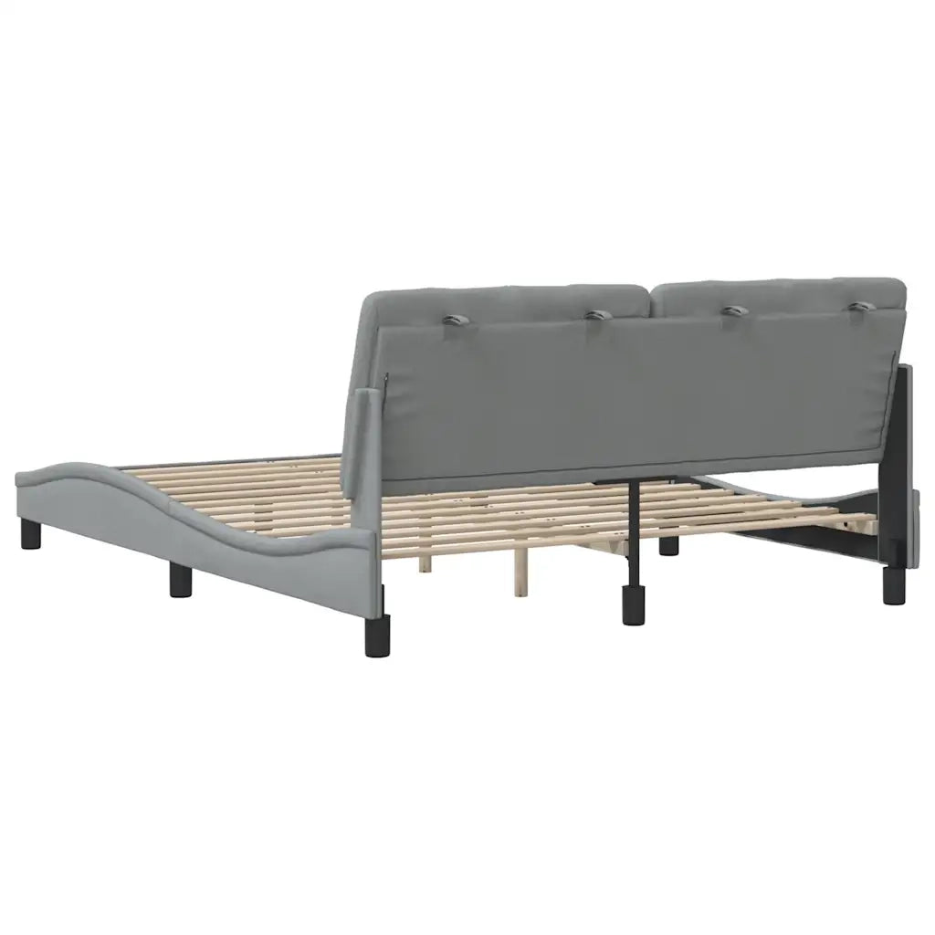 Giroletto senza Materasso Grigio Chiaro 160x200 cm Tessuto 3310608