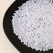 Raccolta di circa 1500 pezzi di perle d'acquario bianche, 6 mm, per la realizzazione di gioielli in argento, collane, bracciali e artigianato (bianco)
