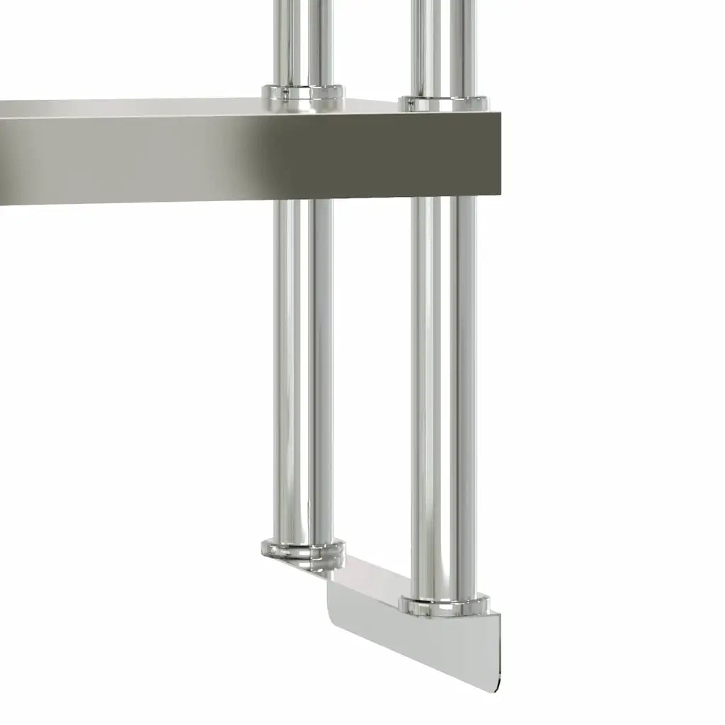 Tavolo Lavoro Cucina con Ripiano 110x30x150 cm Acciaio Inox CFW5496217