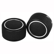 Regolatore di volume 2-in-1 - Impostazione di retrofedeltà audio - Compatibile con GCM - Rotativo - Nero con anello cromato - Sostituzione diretta - Pulsante audio