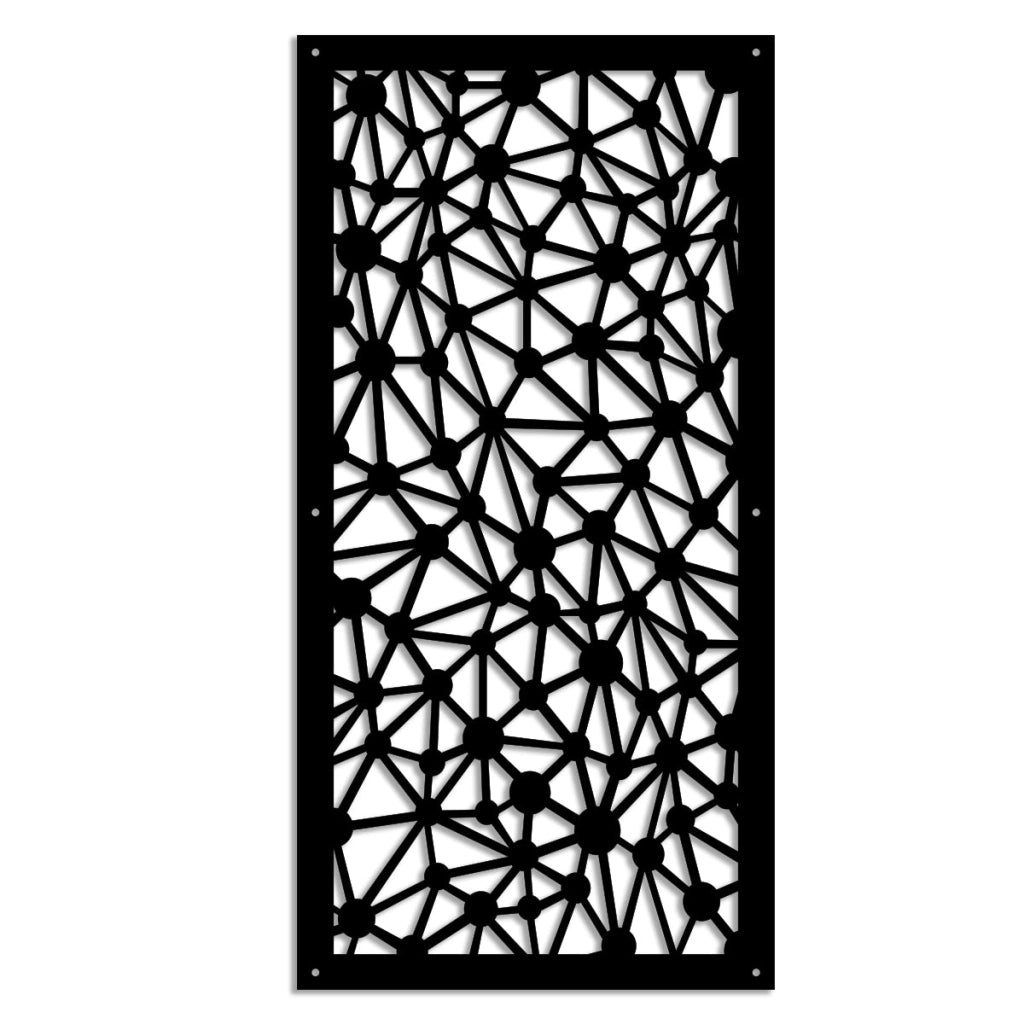 ATOM - Pannello in PVC traforato - Parasole Misura: 98x198 cm, Colore: nero