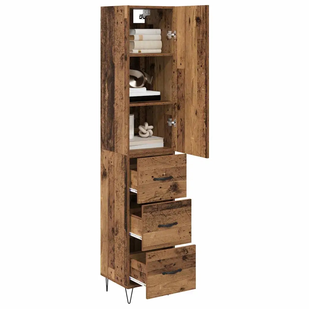 Credenza | Madia | Buffet da pranzo | Armadio da pranzo Legno vecchio 34,5 x 34 x 90 cm Legno multistrato