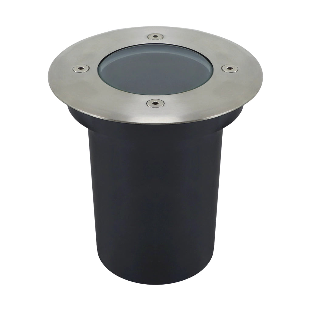 Faretto incasso terra tondo Ø12 cromato IP65 GU10 20W