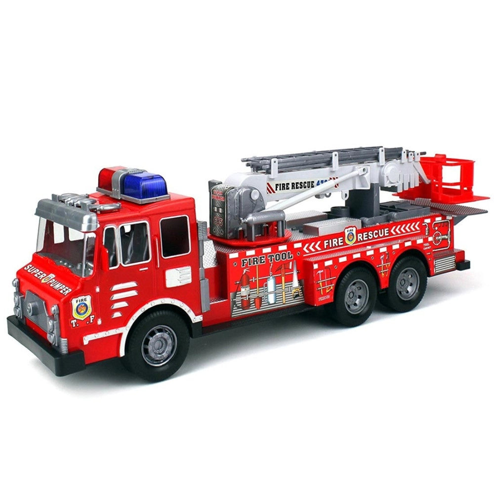 Trade Shop - Camion Dei Pompieri A Frizione Vigili Del Fuoco Veicolo Giocattolo Bambini F0358 -