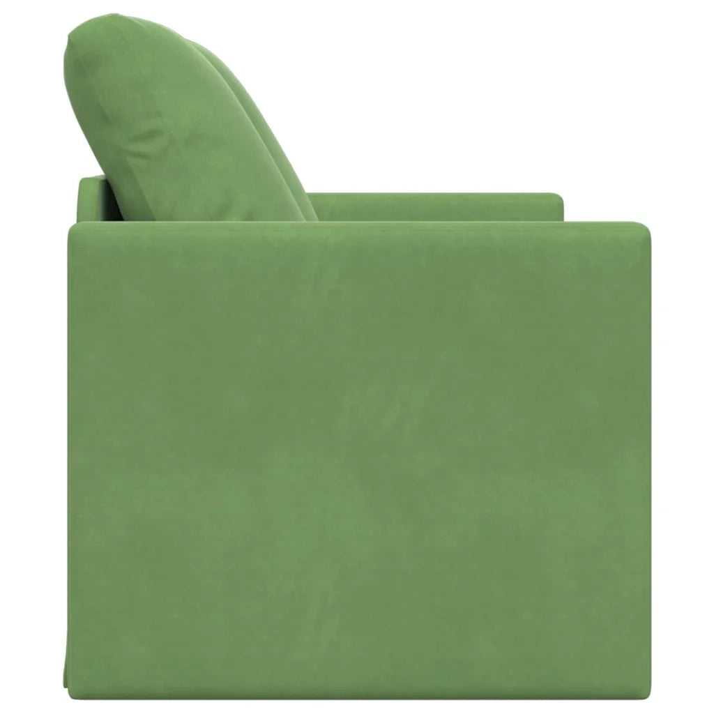 Divano letto | Sof¨¤ letto | Letto singolo Verde chiaro 204 x 122 x 60 cm Velluto