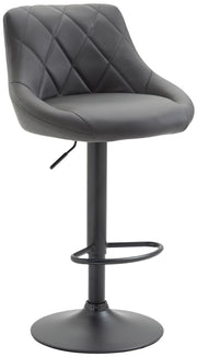 Sgabello Lazio in similpelle grigio,nero