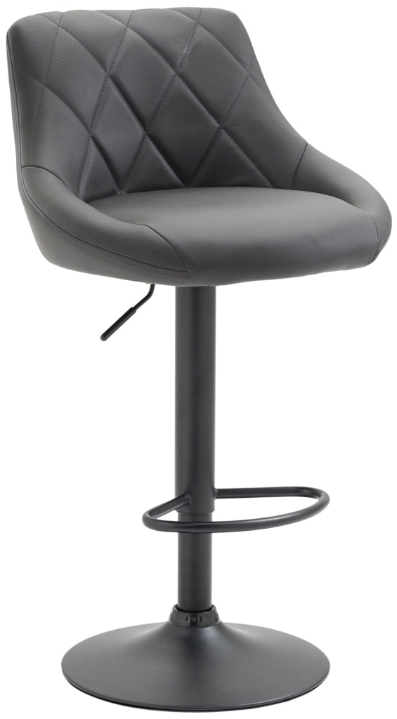 Sgabello Lazio in similpelle grigio,nero