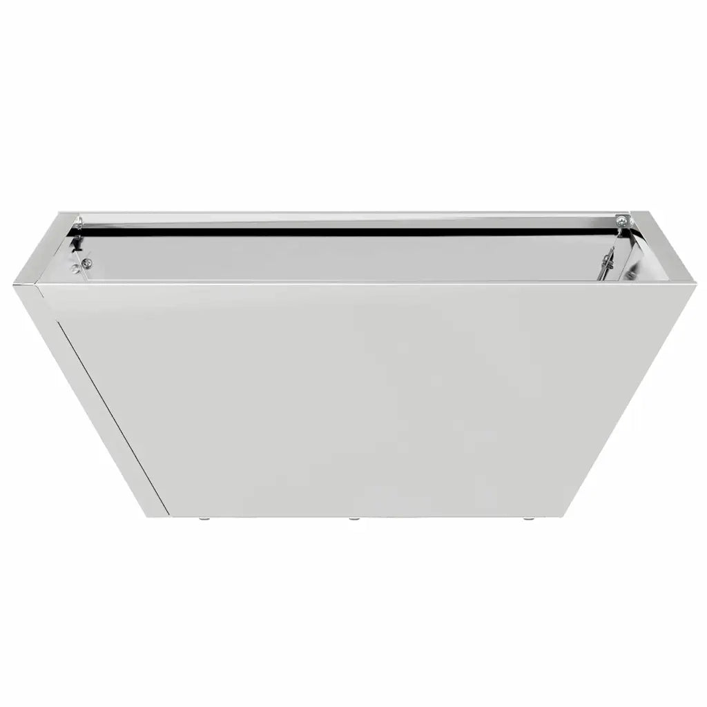 Fioriere | Cassetta per fiori | Vaso da giardino Argento 40 x 40 x 15 cm Acciaio inossidabile