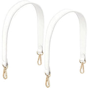 2 pezzi di supporto per borsa a forma di anello in PU pelle per donne con manico corto da 48cm, manico a mano di 2,5 cm e cintura a spalla in pelle larga 2,5 cm con chiusura a gomito rotativa per DIY